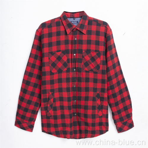 men's 100%cotton woven padding shirt jacket